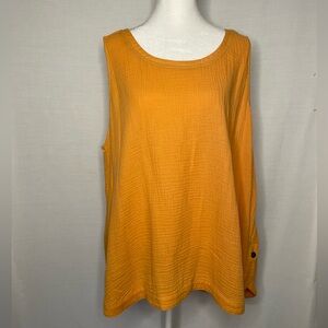 Soft Surroundings NWT Apricot Gauze Tank Top Size 1X
